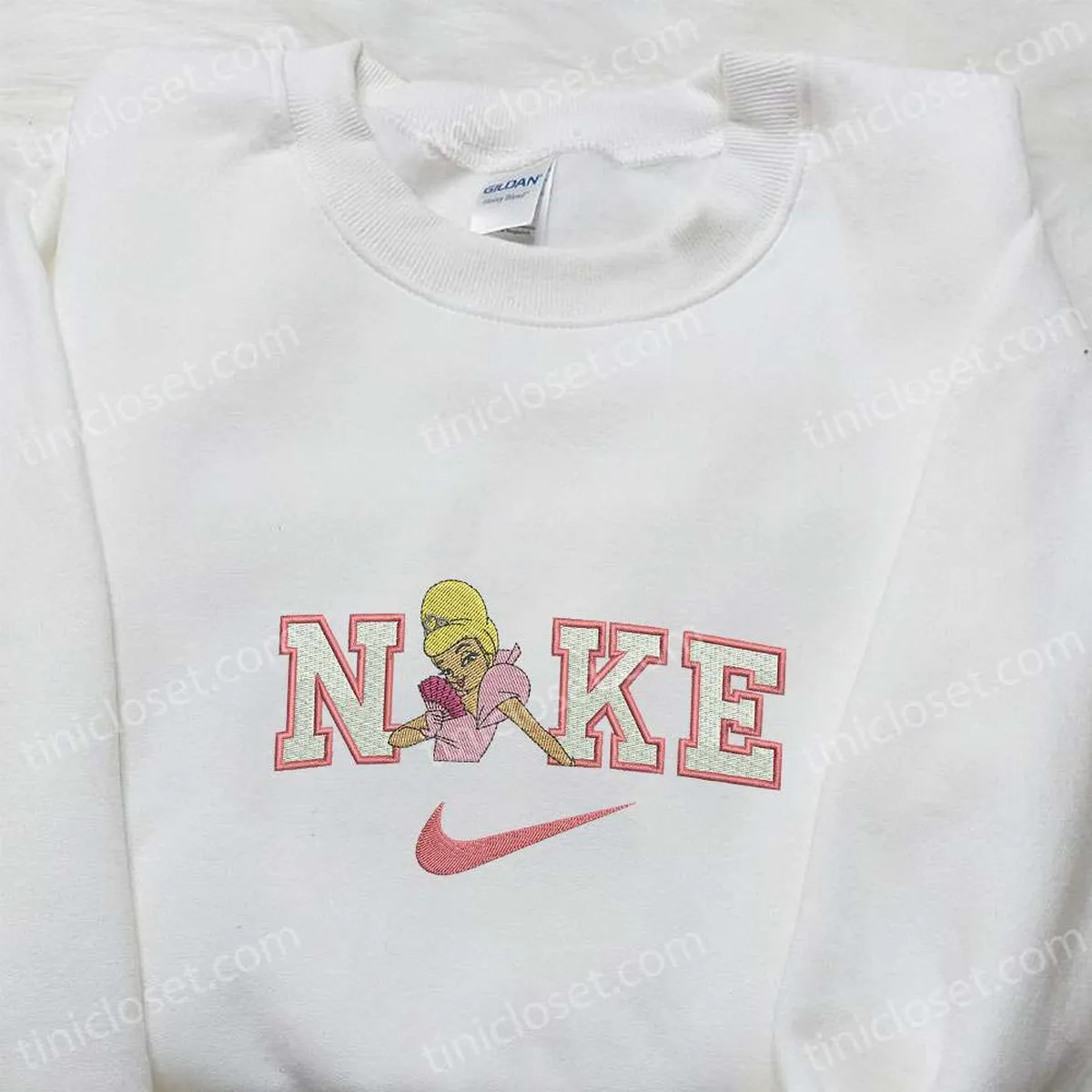 Charlotte x Nike Embroidered Sweatshirt, Disney Characters Embroidered Hoodie, Nike Inspired Embroidered Shirt