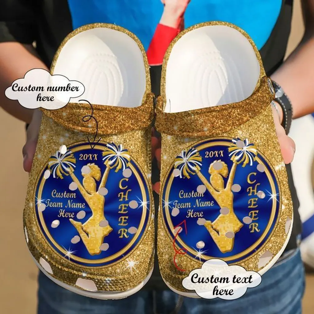 Cheerleader Crocs - Cheerleader Personalized From Bow To Toe Crocs Clog