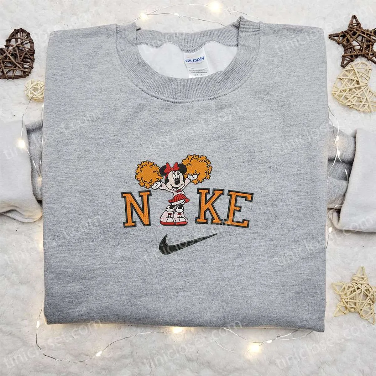 Cheerleader Minnie Mouse x Nike Embroidered Sweatshirt, Disney Embroidered Shirt, Best Gift Ideas