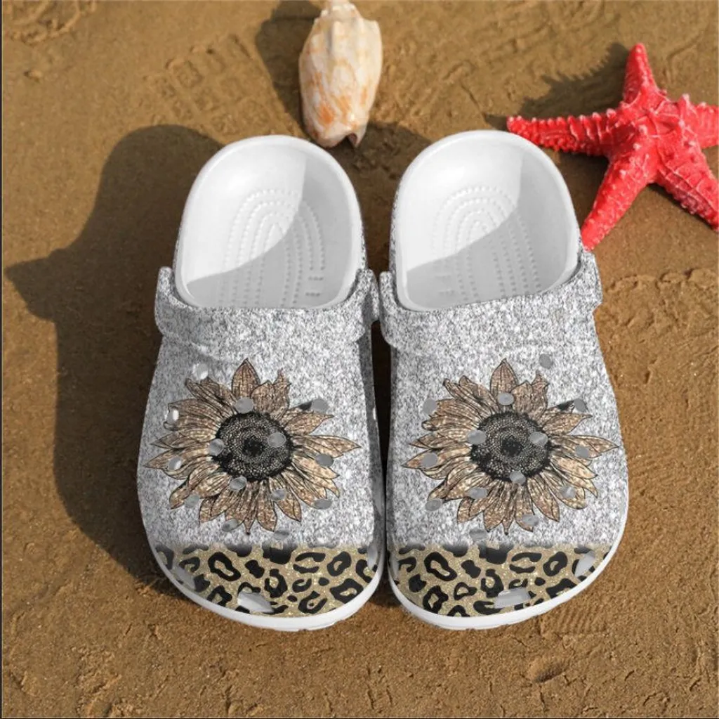 Cheetah Flower Crocs Clog