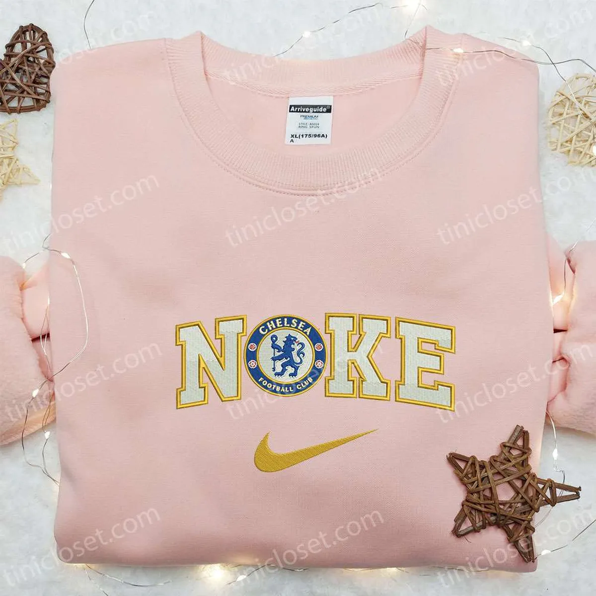 Chelsea x Nike Embroidered Sweatshirt, Football Club Embroidered Shirt, Nike Inspired Embroidered Shirt