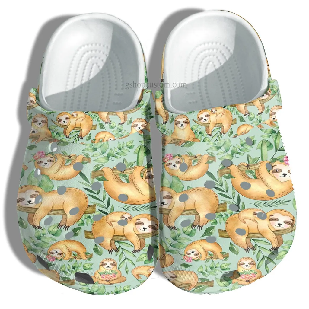 Chibi Sloth Sleeping Crocs