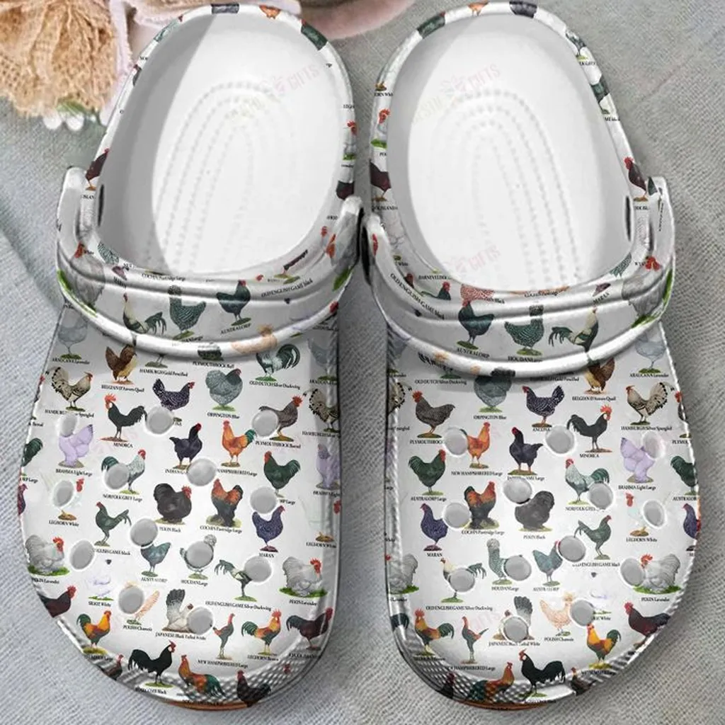 Chicken Breeds Crocs, Personalized Crocs Classic Clogs