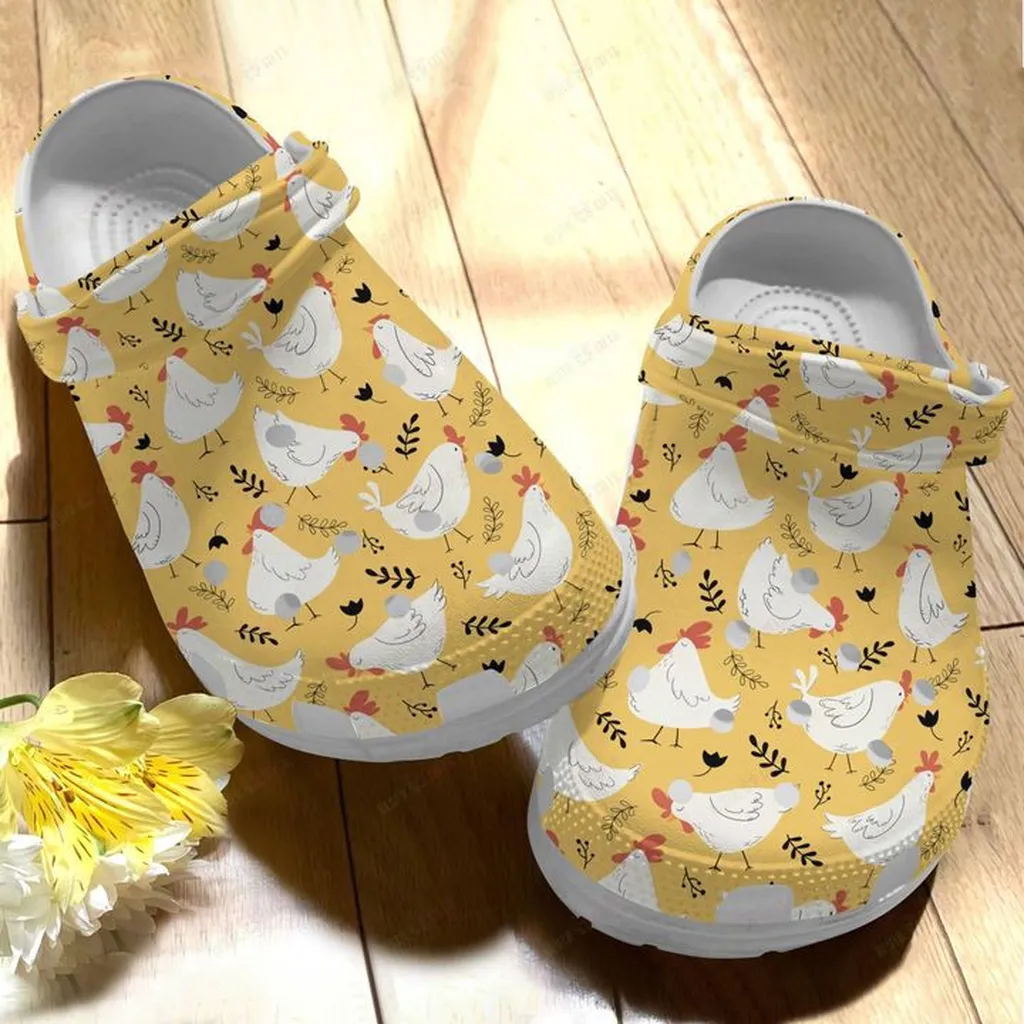 Chicken Cute Chicken Pattern Crocs Classic Clogs