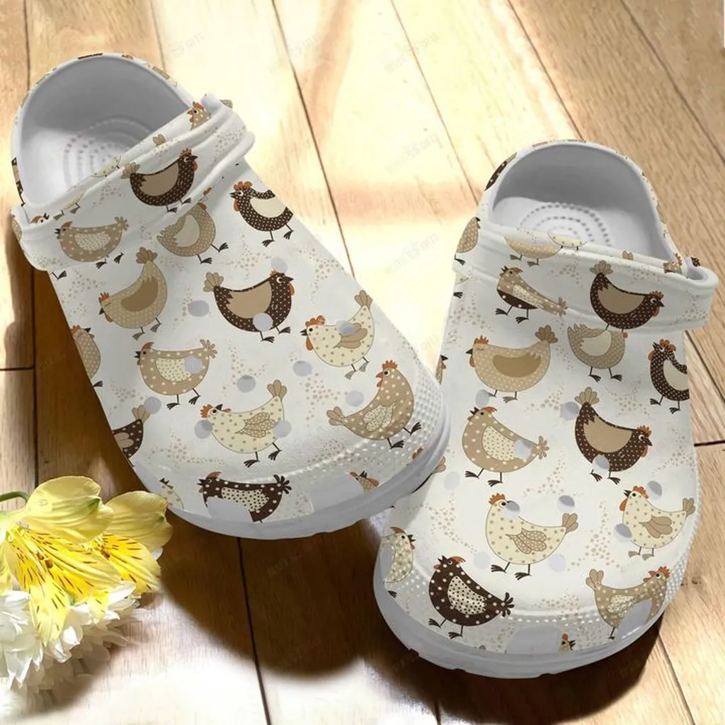 Chicken Cute Chickens Crocs, Personalized Crocs Classic Clogs