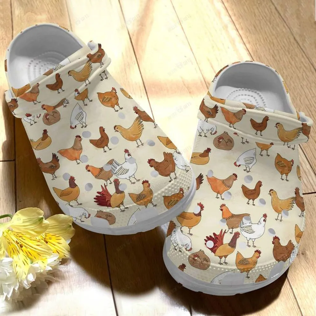 Chicken Cute Crocs Classic Clogs