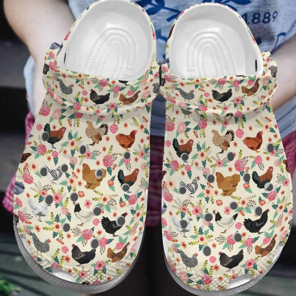 Chicken Flower Crocs