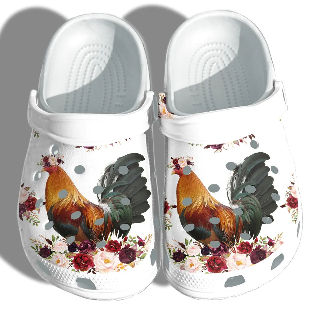 Chicken Flower Cute Clog - Farm Loves Chicken Crocs