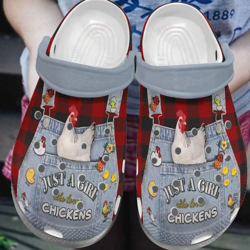 Chicken Just A Girl Who Loves Chicken Crocs Classic Clogs