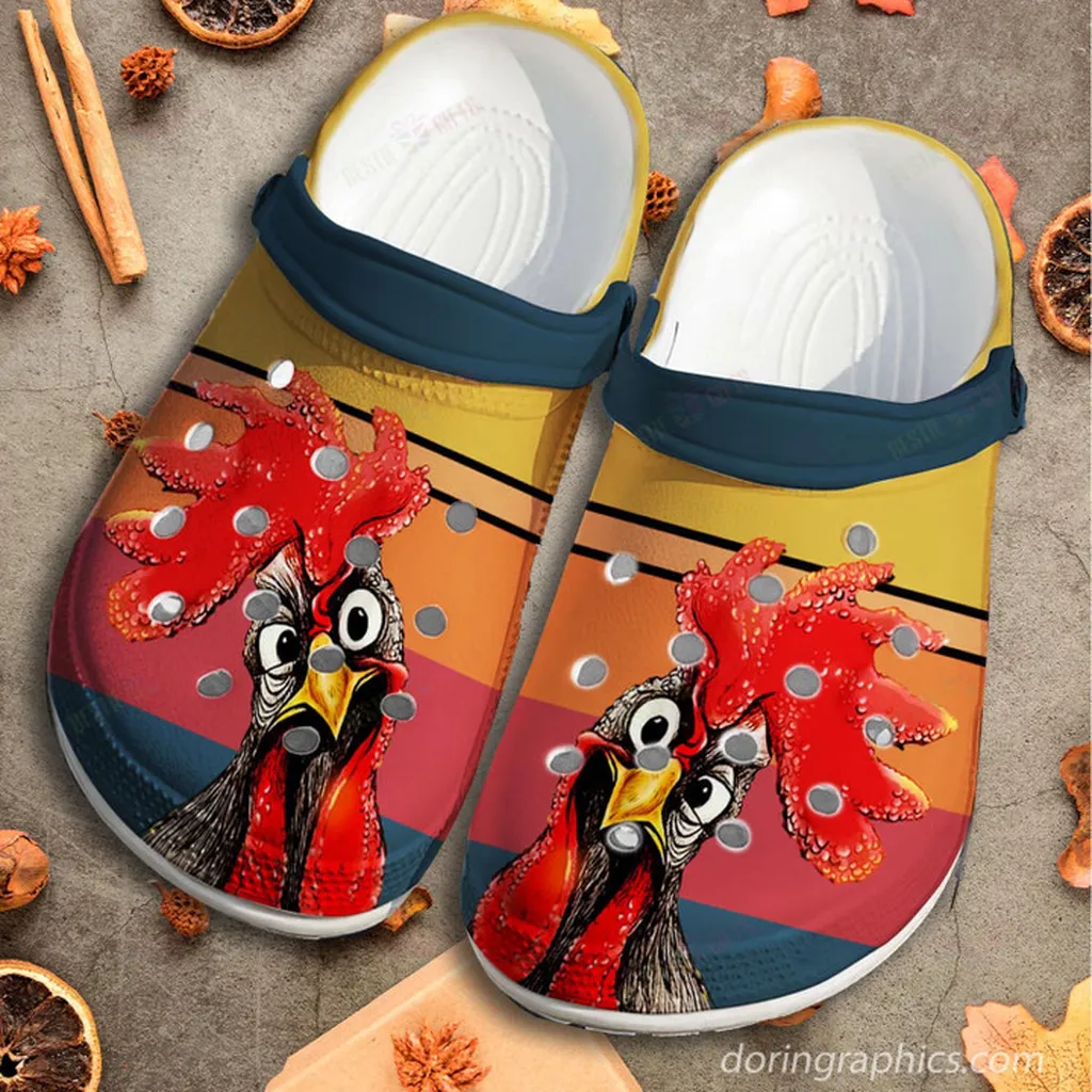 Chicken Looking Stop Starting Look Chicken Crocs Classic Clogs