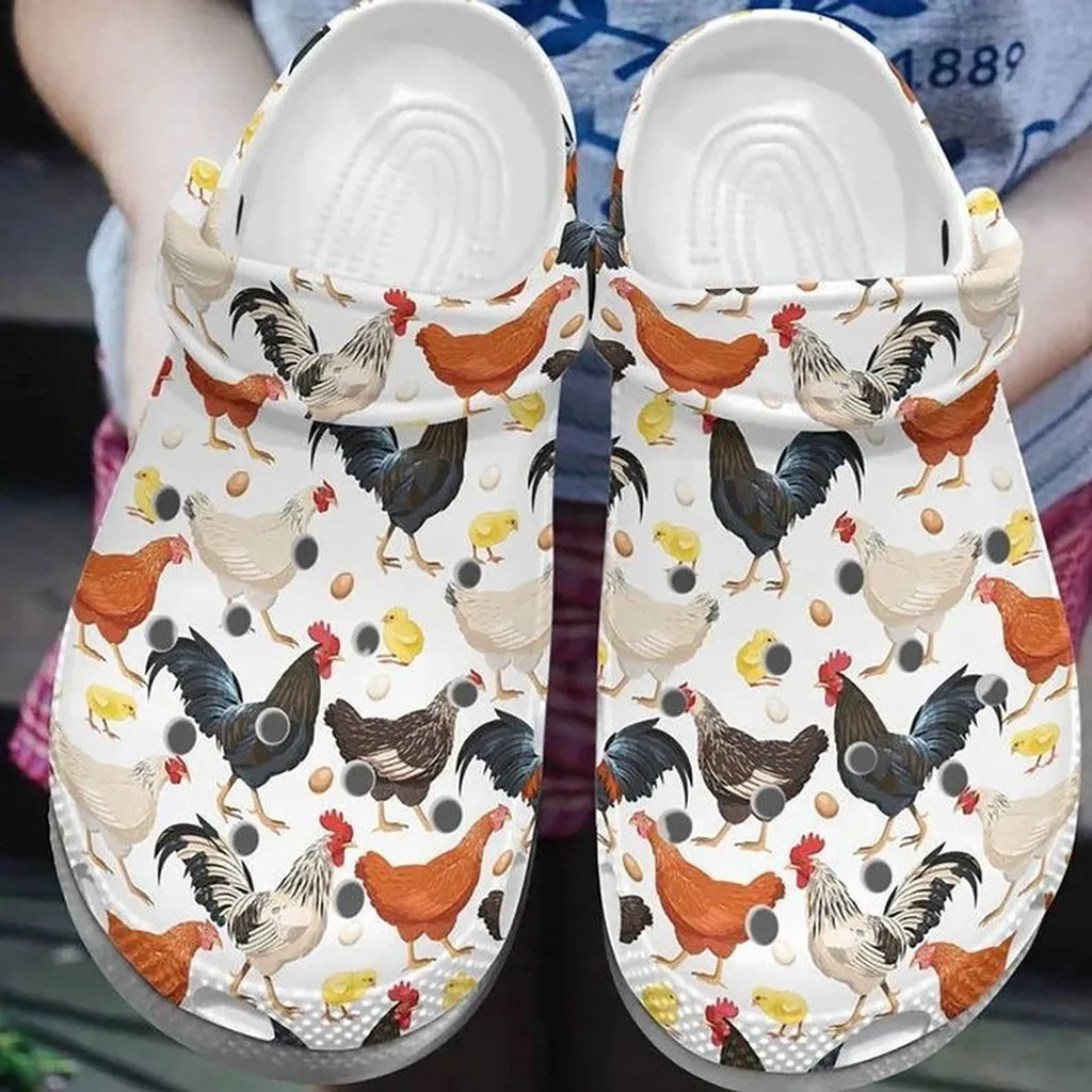 Chicken Pattern Crocs Chicken Crocs Rubber Crocs Clog