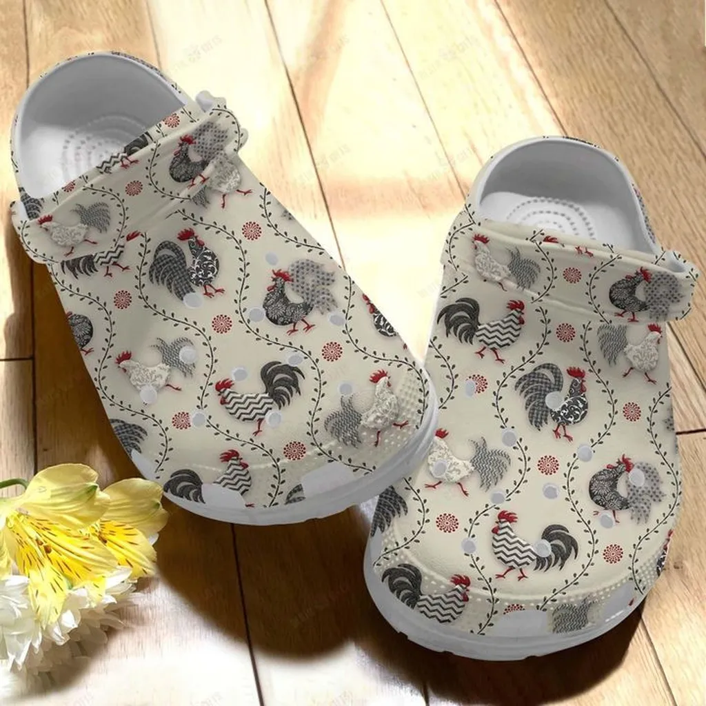 Chicken Pattern Crocs Classic Clogs