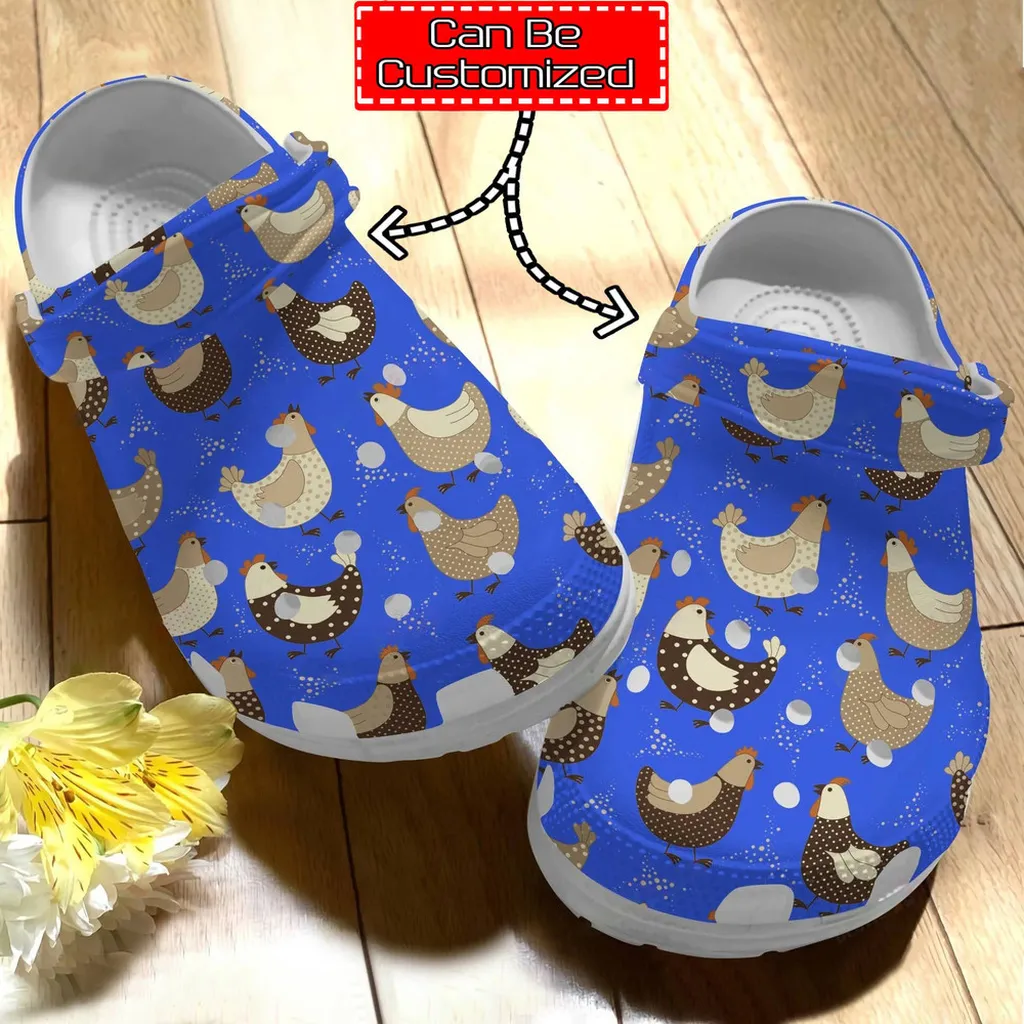 Chicken Print Crocs - Personalized Chicken Family Pattern Clog