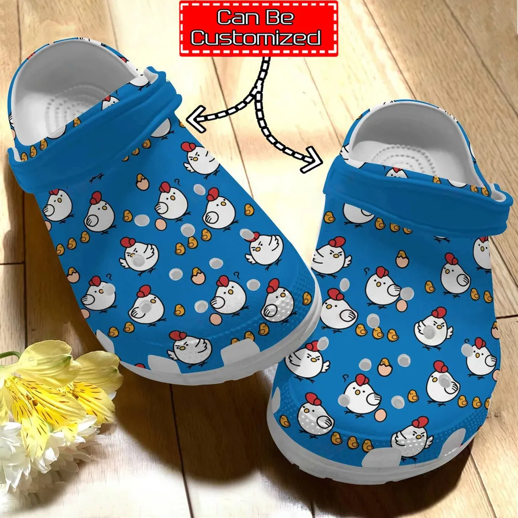 Chicken Print Crocs - Personalized Cute Chicken Pattern Clog