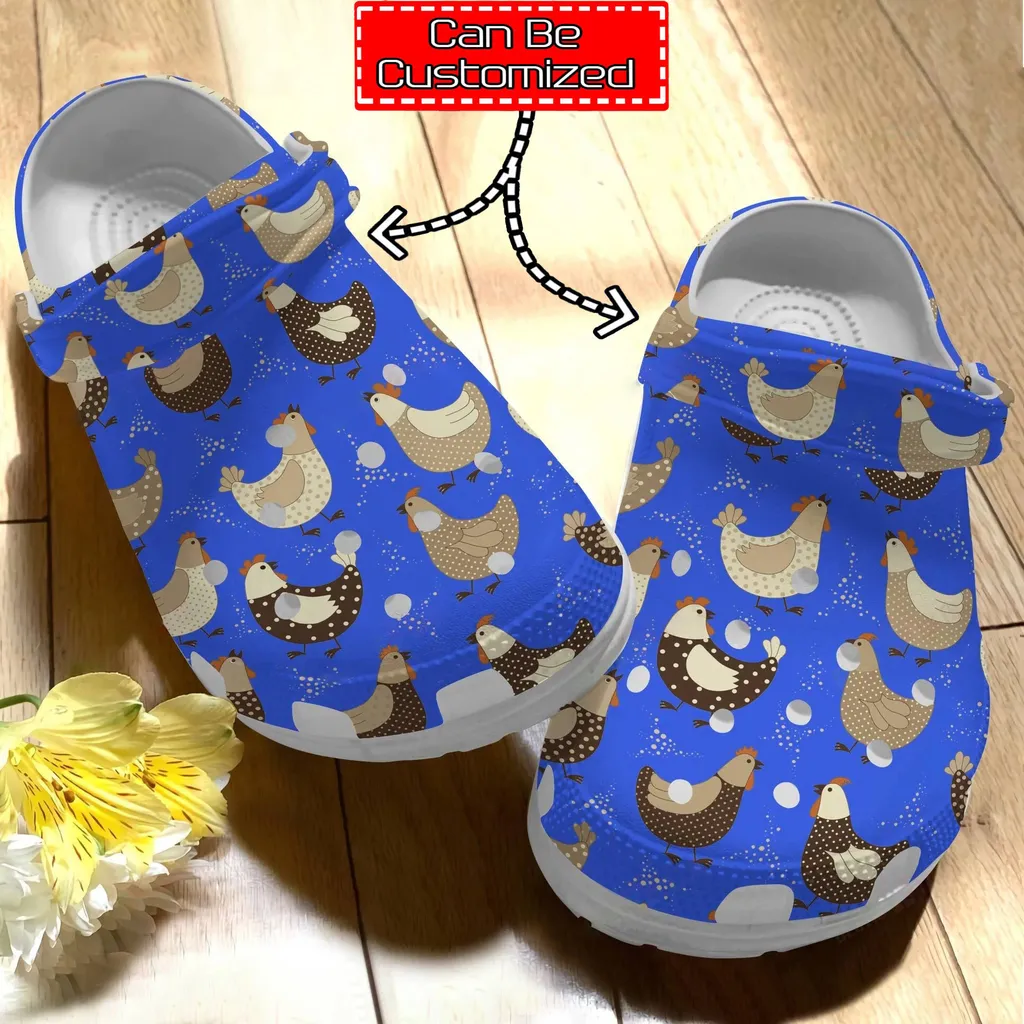 Chicken Print Crocs Personalized Chicken Family Pattern Clog