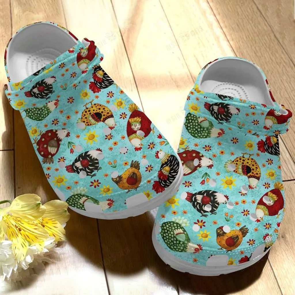 Chicken Sunny Day Crocs Classic Clogs