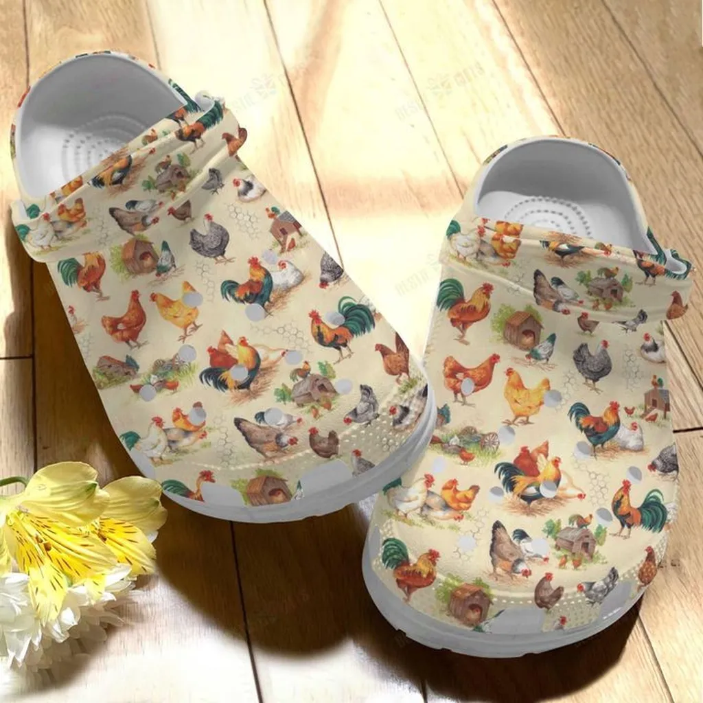 Chicken Vintage Chicken V2 Crocs Classic Clogs