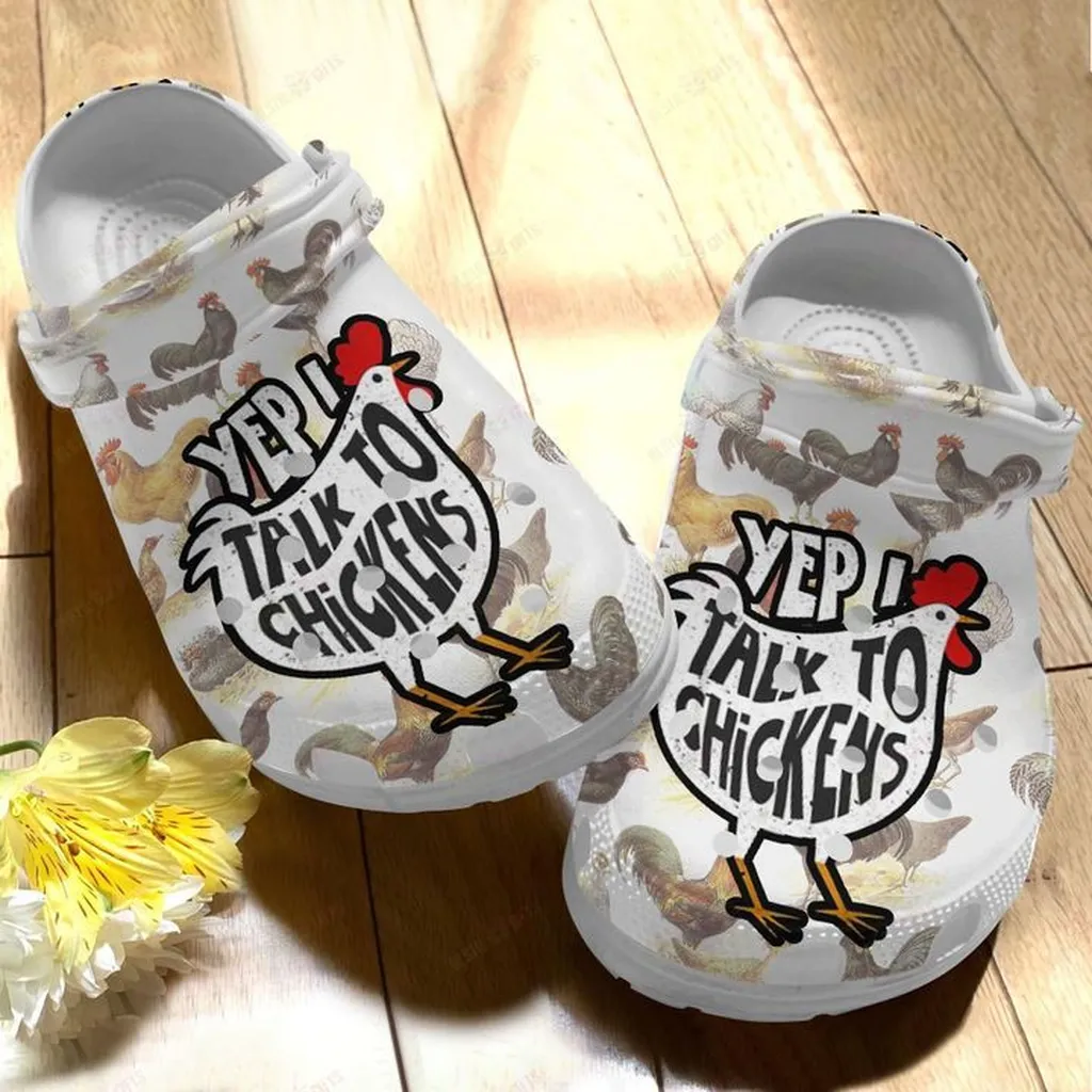 Chicken Yep I Can Do It Crocs, Personalized Crocs Classic Clogs