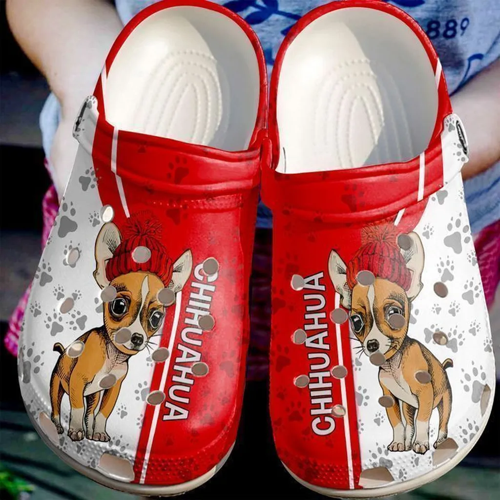 Chihuahua Love Red Crocs Classic Clogs