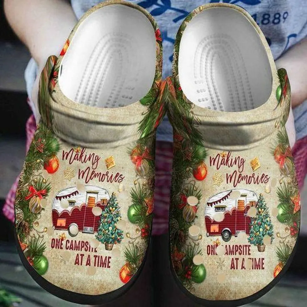 Christmas Camper Van Camping 3 Personalized Gift For Lover Rubber Crocs Clog