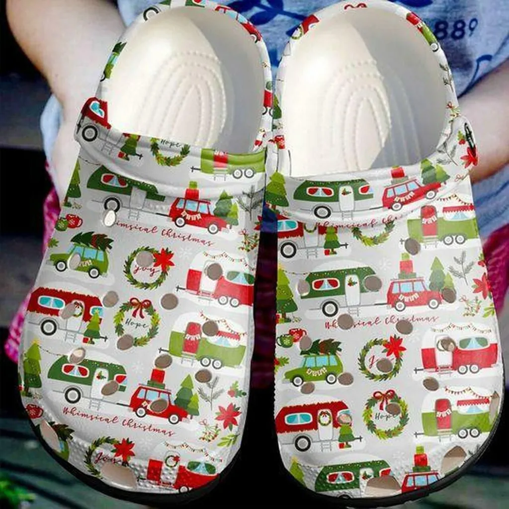 Christmas Camping Personalized 5 Gift For Lover Rubber Crocs Clog