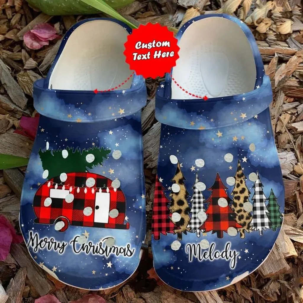 Christmas Crocs Camping Personalized Clog