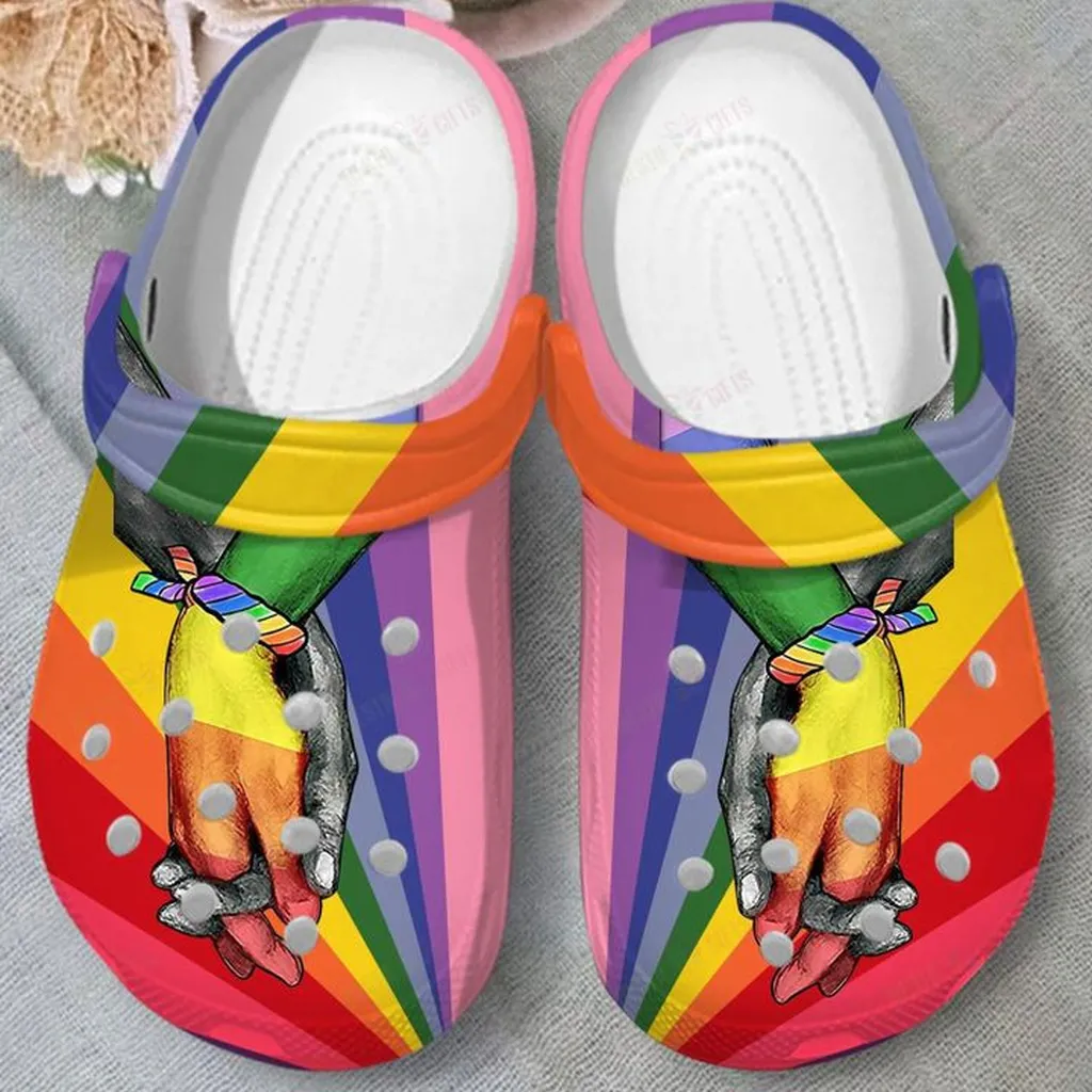 Classic Rainbow Crocs, Personalized Crocs Classic Clogs