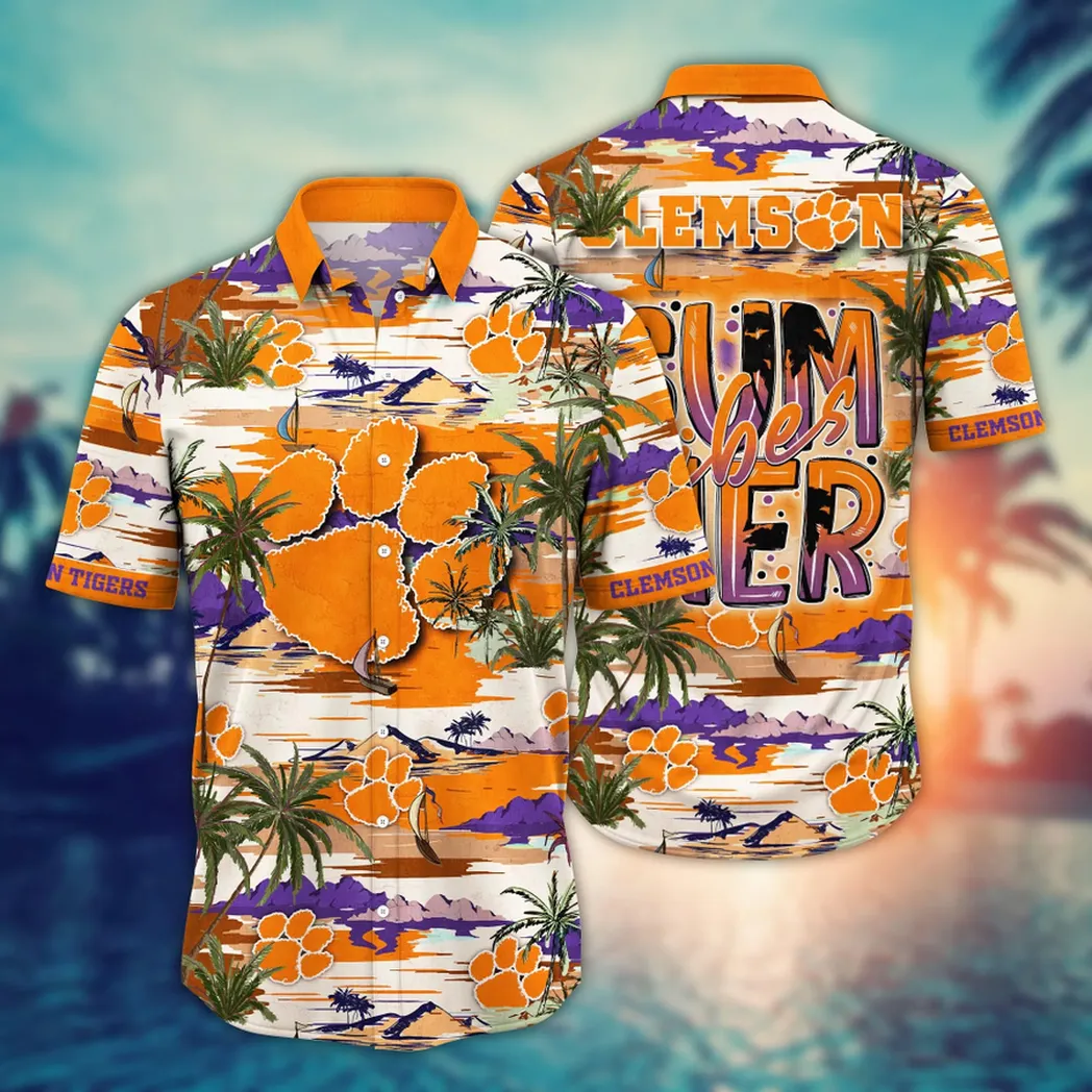 Clemson Tigers NCAA Flower Aloha Hawaiian Shirt, Summer Football Shirts VPHWA2451154000