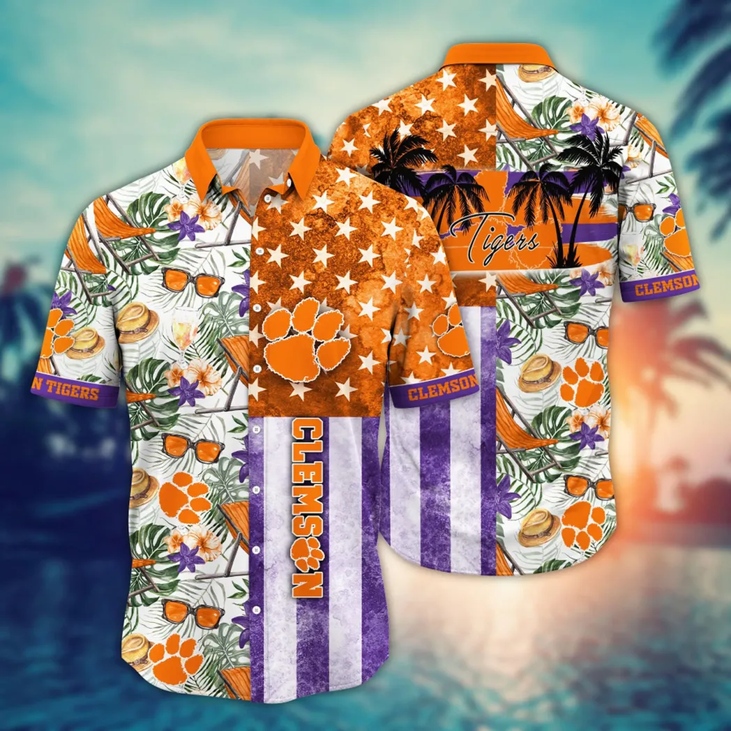 Clemson Tigers NCAA Flower Aloha Hawaiian Shirt, Summer Football Shirts VPHWA2451154076