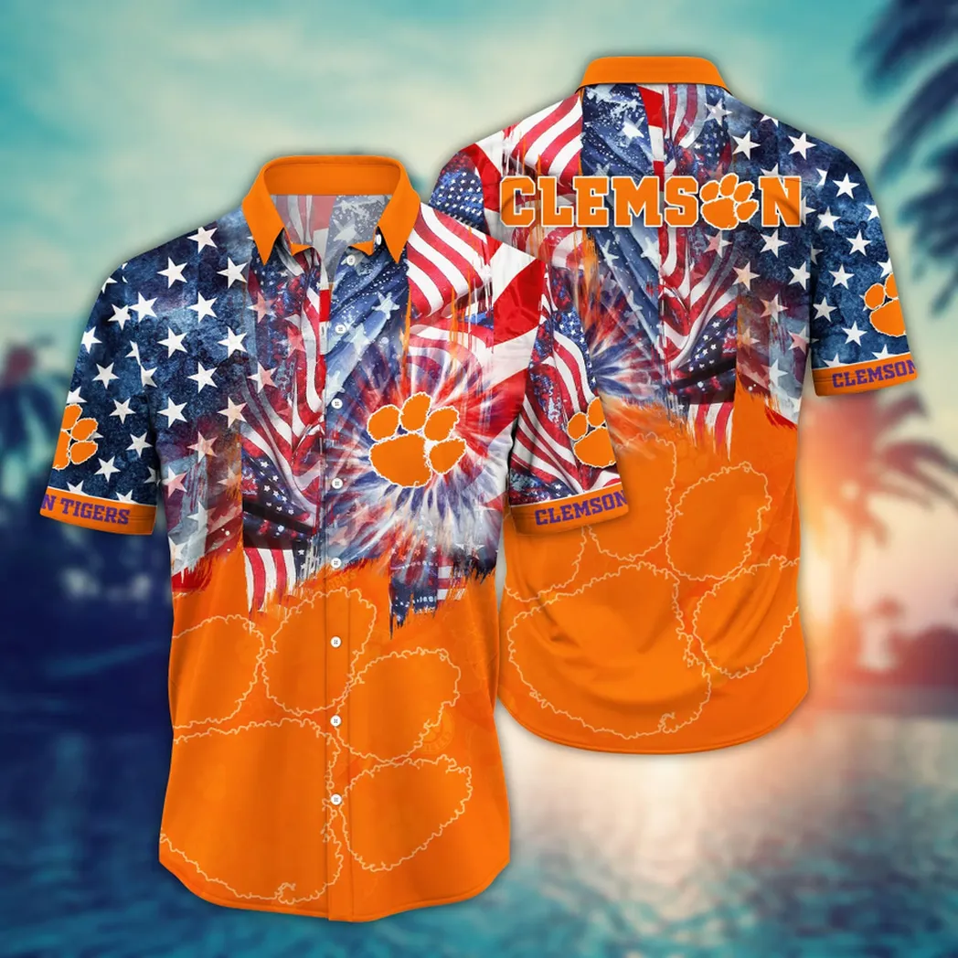 Clemson Tigers NCAA Flower Aloha Hawaiian Shirt, Summer Football Shirts VPHWA2451154126