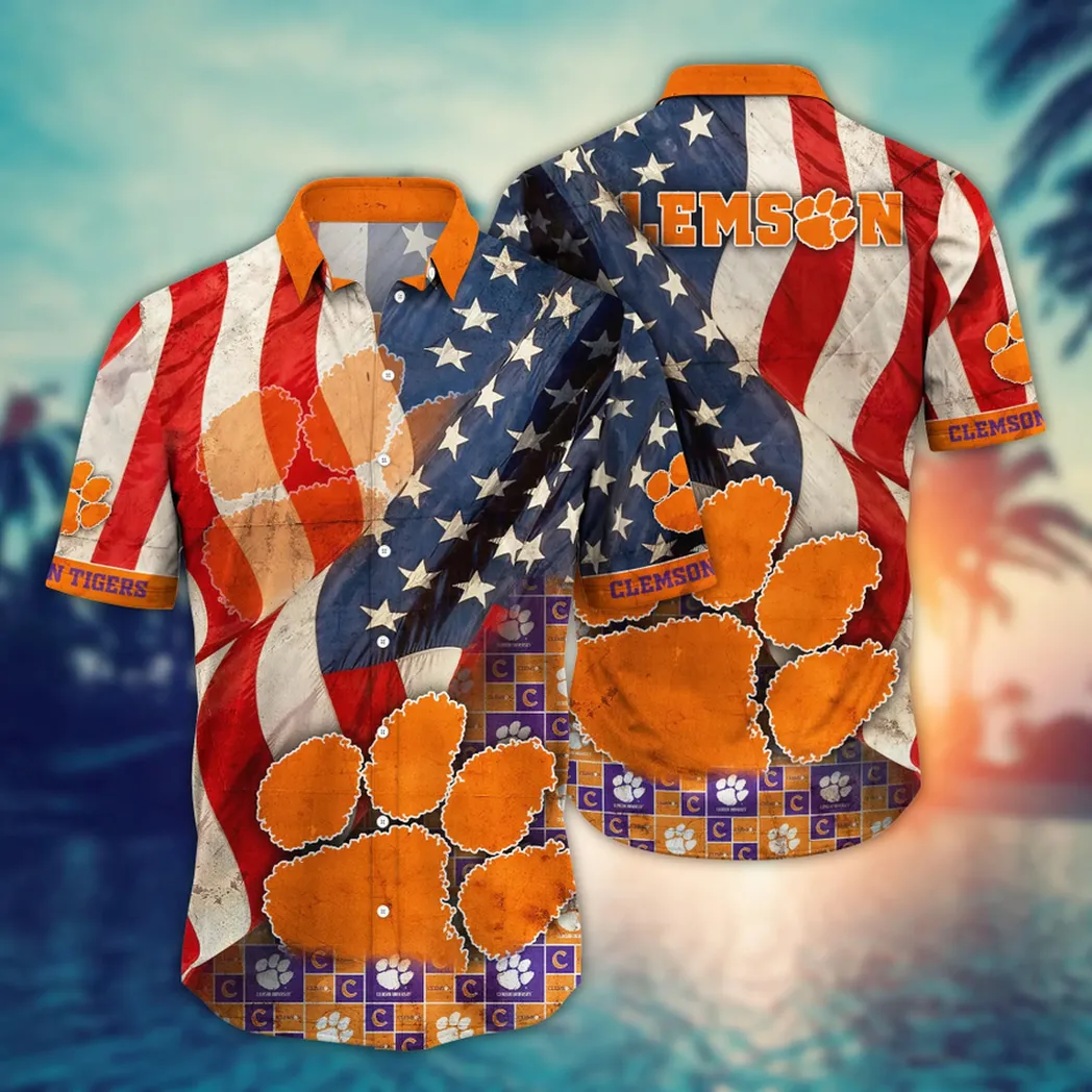 Clemson Tigers NCAA Flower Aloha Hawaiian Shirt, Summer Football Shirts VPHWA2451154137