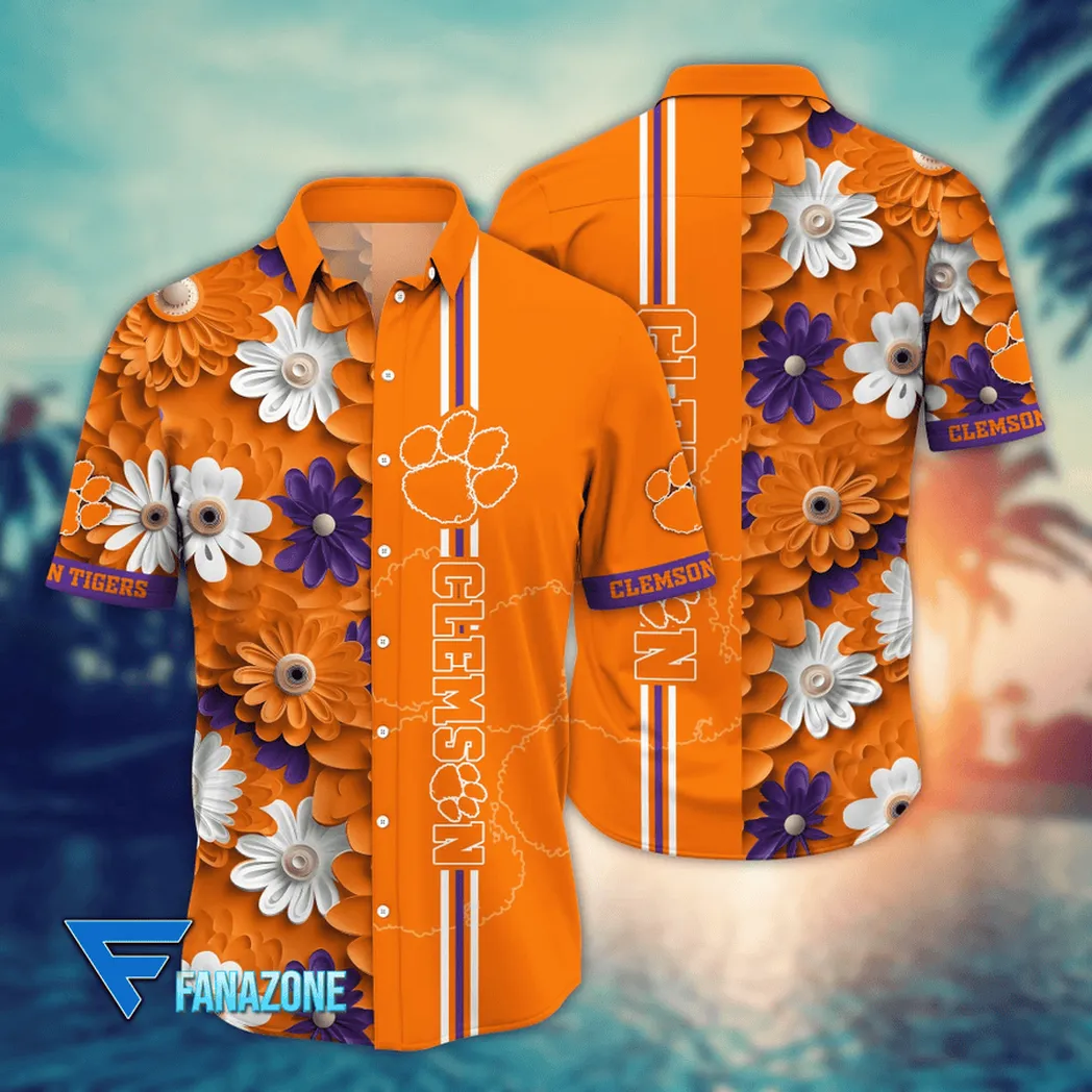 Clemson Tigers, Style Hot Trending Summer NCAA Flower Aloha Hawaiian Shirt, Summer Football Shirts VPHWA2451155191