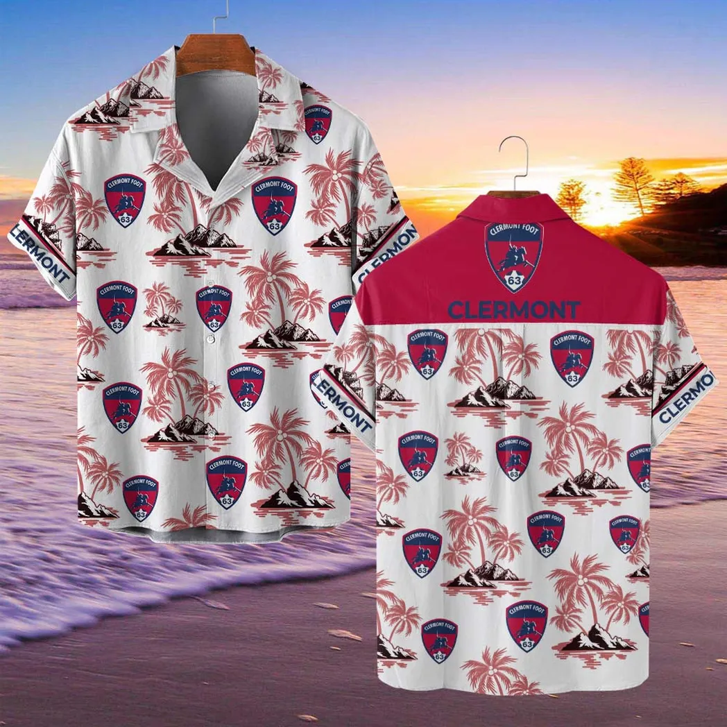 Clermont Foot Auvergne 63 Hawaiian Shirt Style Classic Oversized Hawaiian, Unisex Hawaiian Shirt Trending Summer