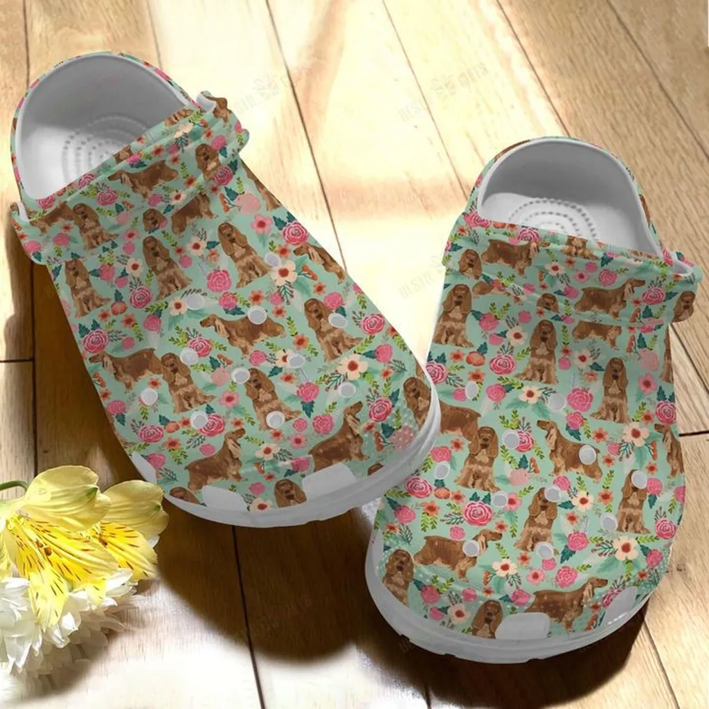 Cocker Spaniel Lovely Cs Crocs, Personalized Crocs Classic Clogs