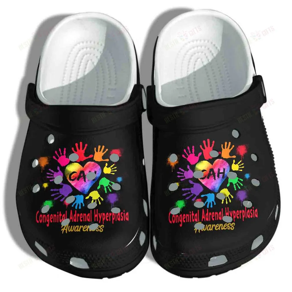 Color Hands CAH Awareness Crocs, Personalized Crocs Classic Clogs