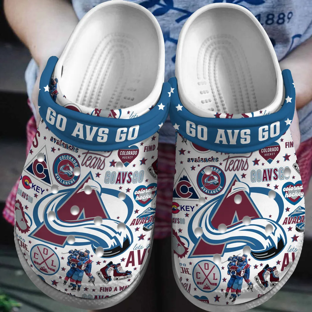 Colorado Avalanche NHL Sport Crocs Clogs