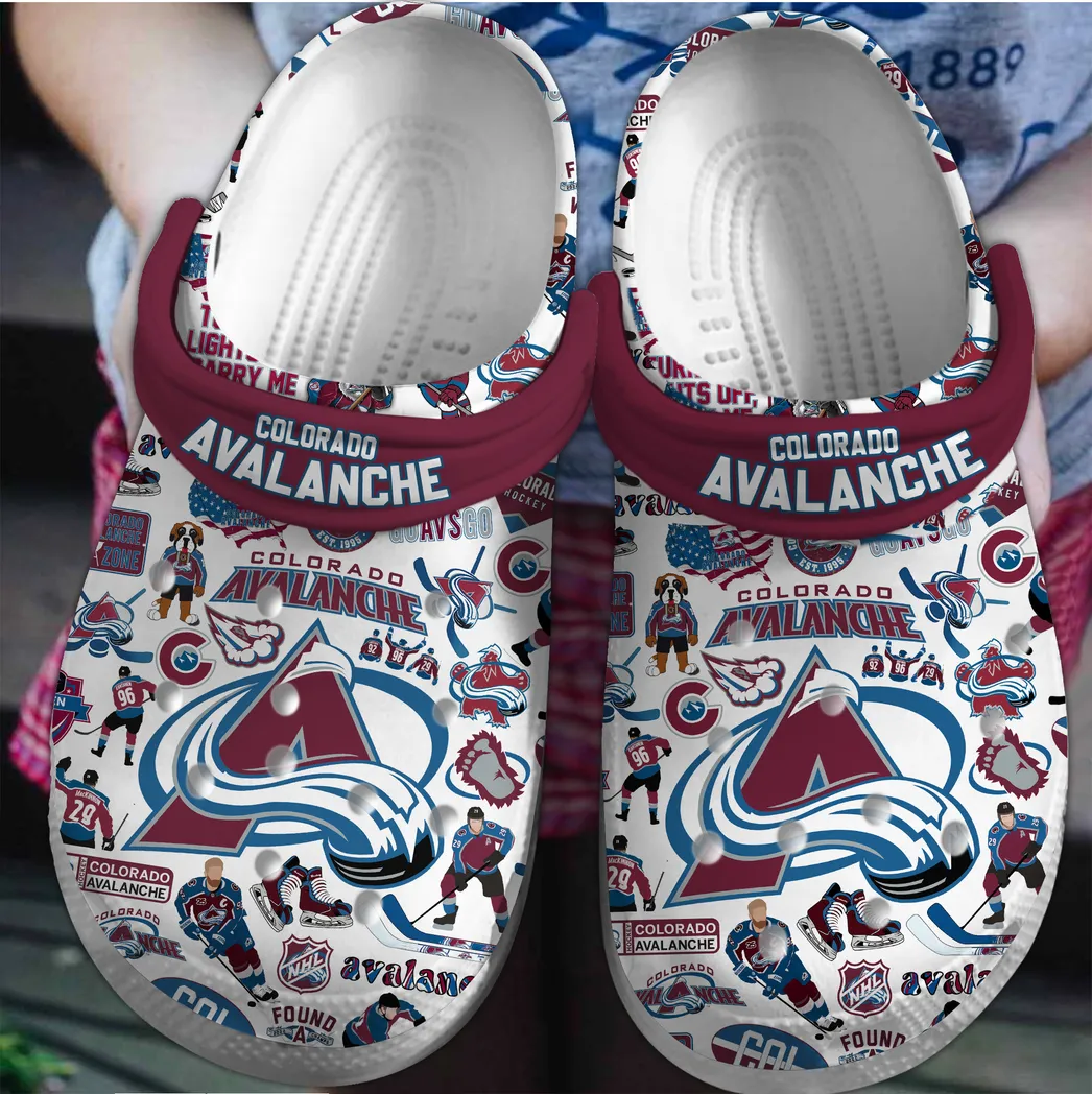 Colorado Avalanche NHL Sport Crocs Clogs