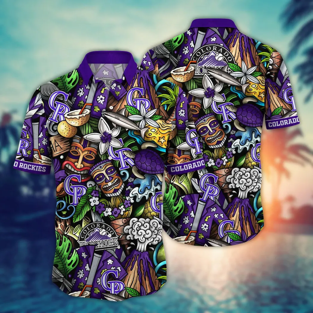 Colorado Rockies MLB Flower Aloha Hawaiian Shirt, Custom Summer Football Shirts VPHWA2451152824