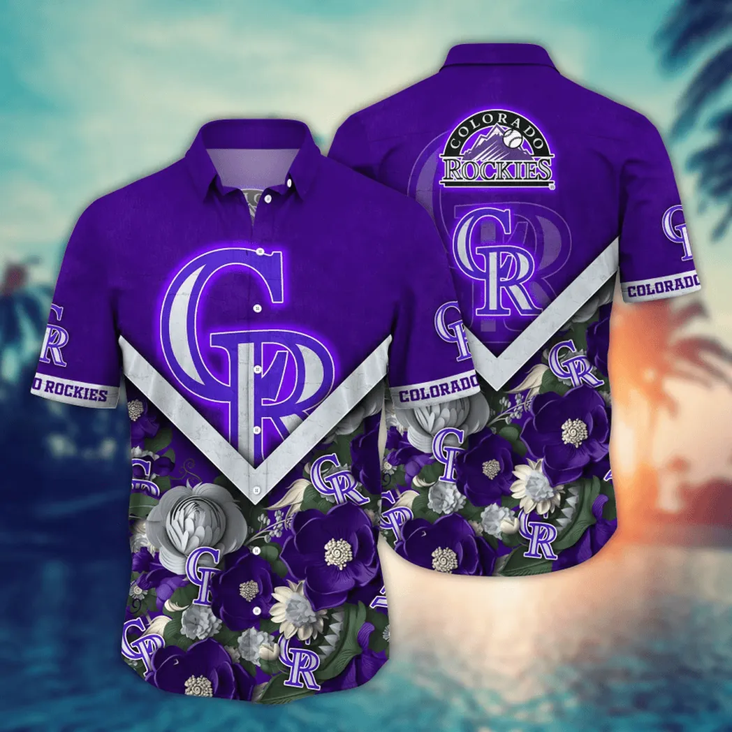 Colorado Rockies MLB Flower Aloha Hawaiian Shirt, Custom Summer Football Shirts VPHWA2451154887