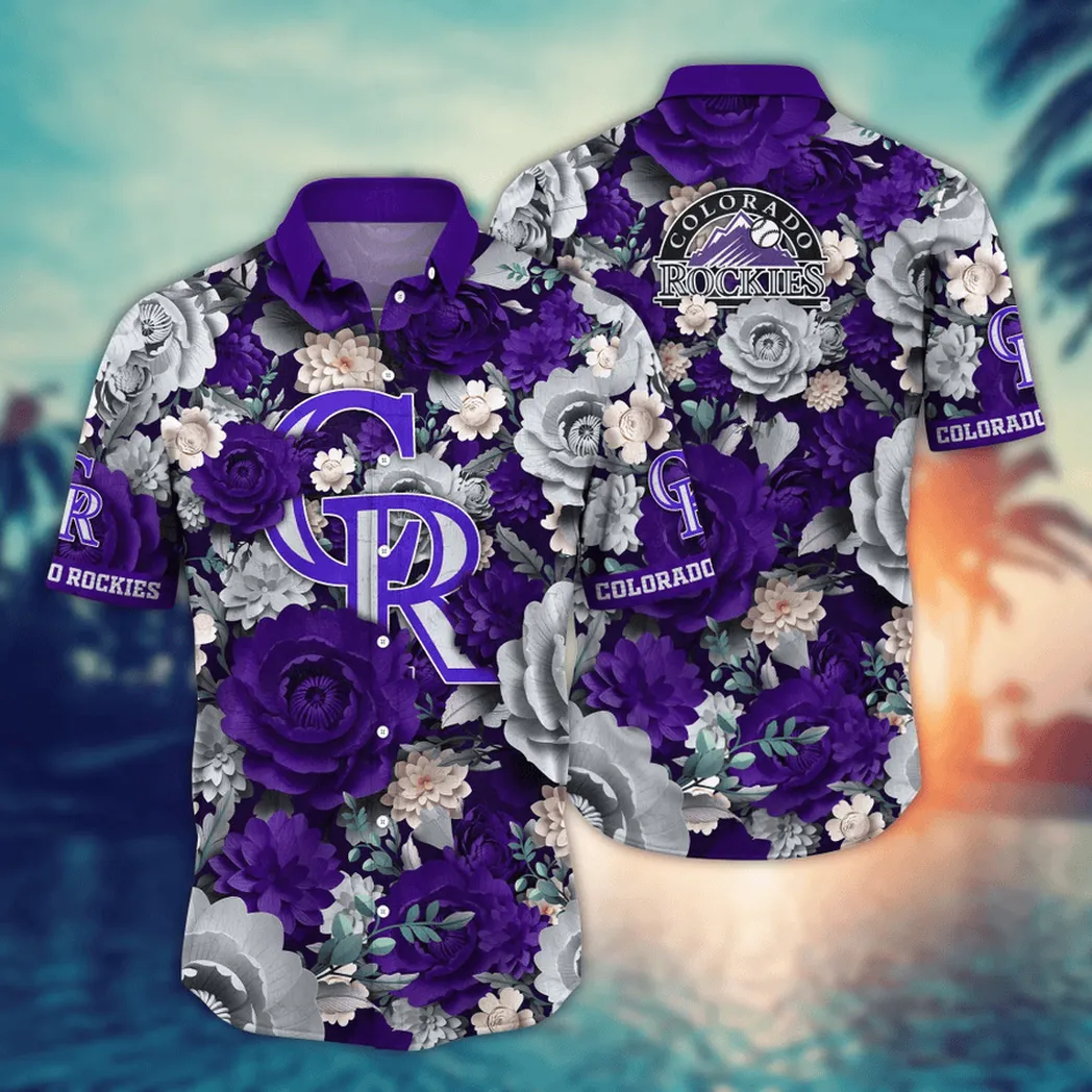 Colorado Rockies MLB Flower Aloha Hawaiian Shirt, Custom Summer Football Shirts VPHWA2451154890