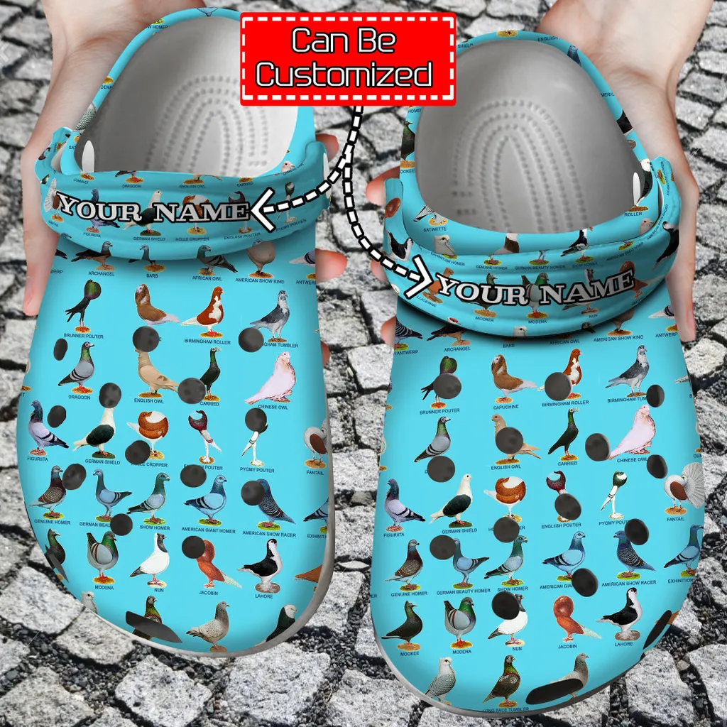 Colorful Crocs - Pigeon Breed Pattern Clog