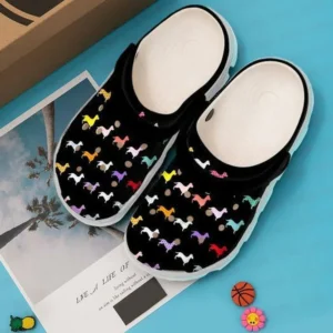 Colorful Dachshund 10 Gift For Lover Rubber Crocs Clog