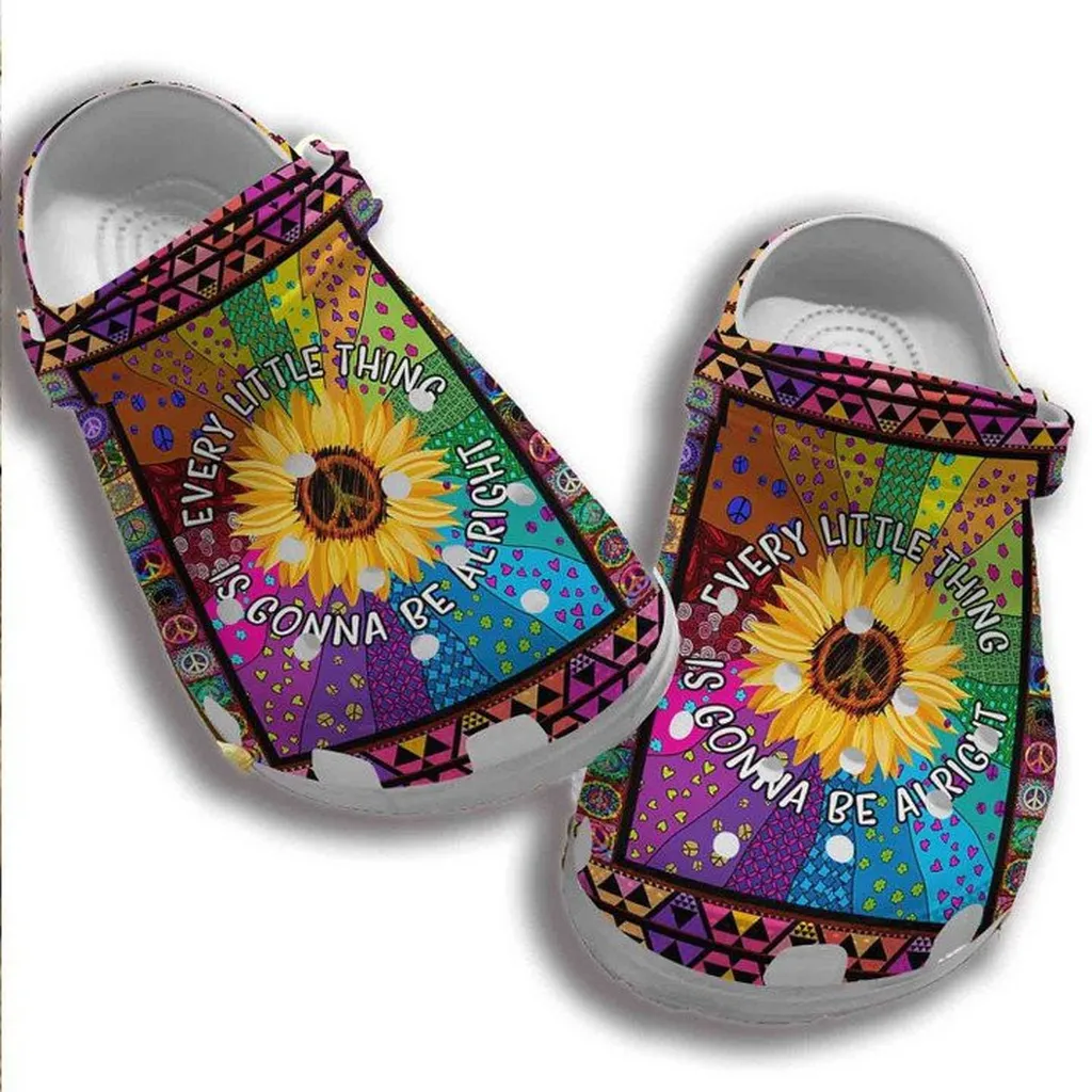 Colorful Heart Crocs Classic Clogs