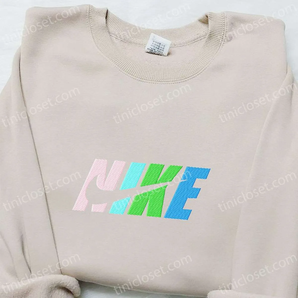 Colorful x Nike Embroidered Hoodie, Nike Inspired Embroidered Shirt, Best Birthday Gift Ideas for Family Colorful x Nike Embroidered Hoodie, Nike Inspired Embroidered Shirt, Best Birthday Gift Ideas for Family
