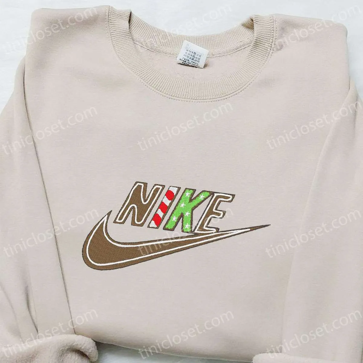 Cookie Christmas x Nike Embroidered Tshirt, Nike Inspired Embroidered Shirt, Best Christmas Gift Ideas