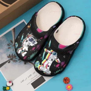 Cool Astronauts Space Gift For Lover Rubber Crocs Clog