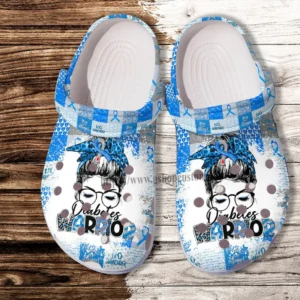 Cool Girl Diabetes Warrior Wear Blue Crocs