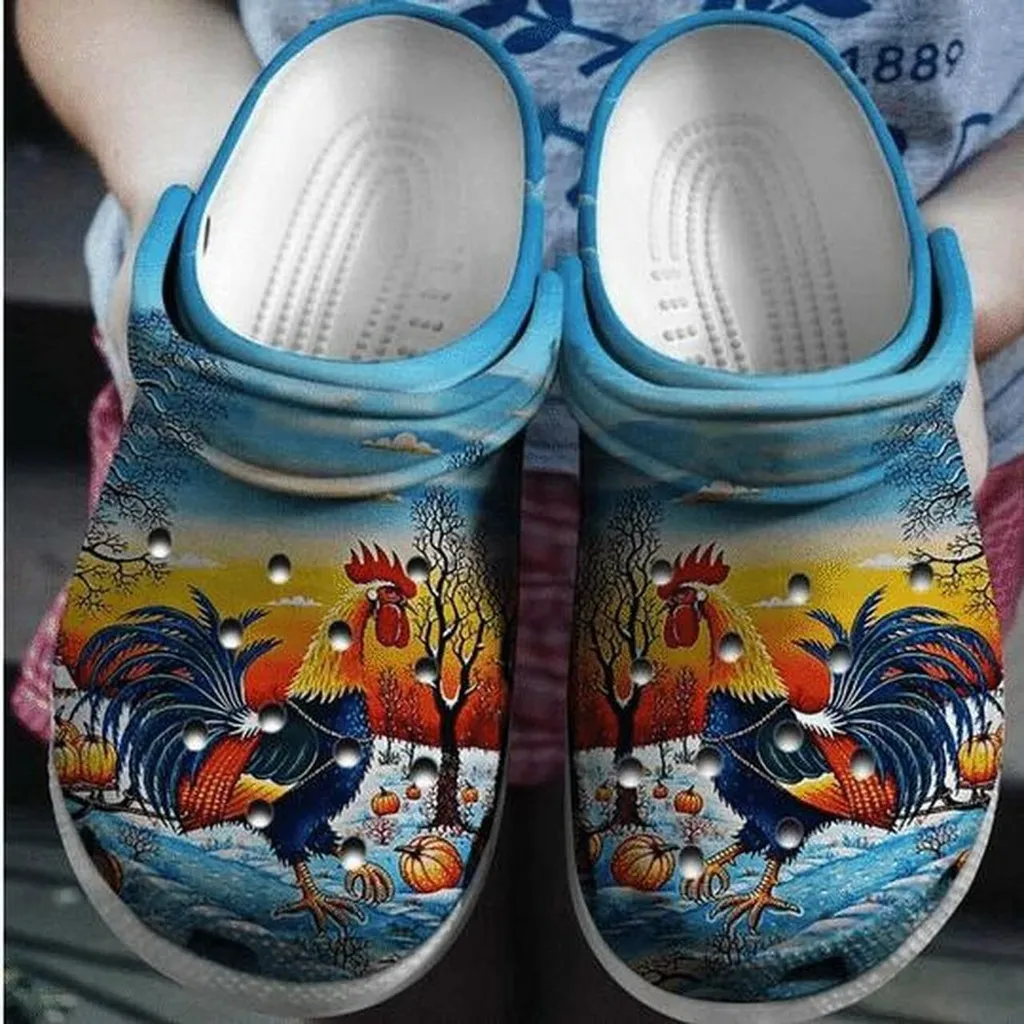 Cool Rooster Personalized 12 Gift For Lover Rubber Crocs Clog