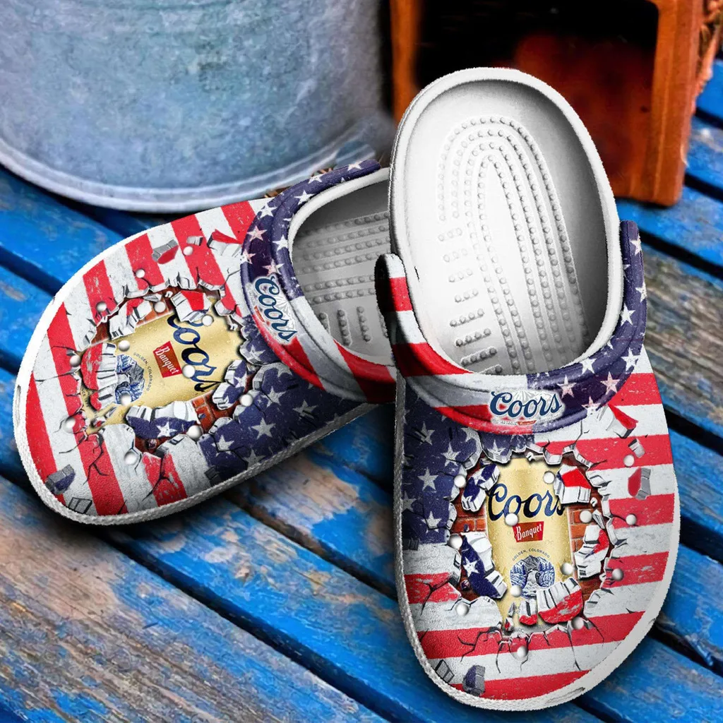 Coors Banquet American Flag Break Clogs