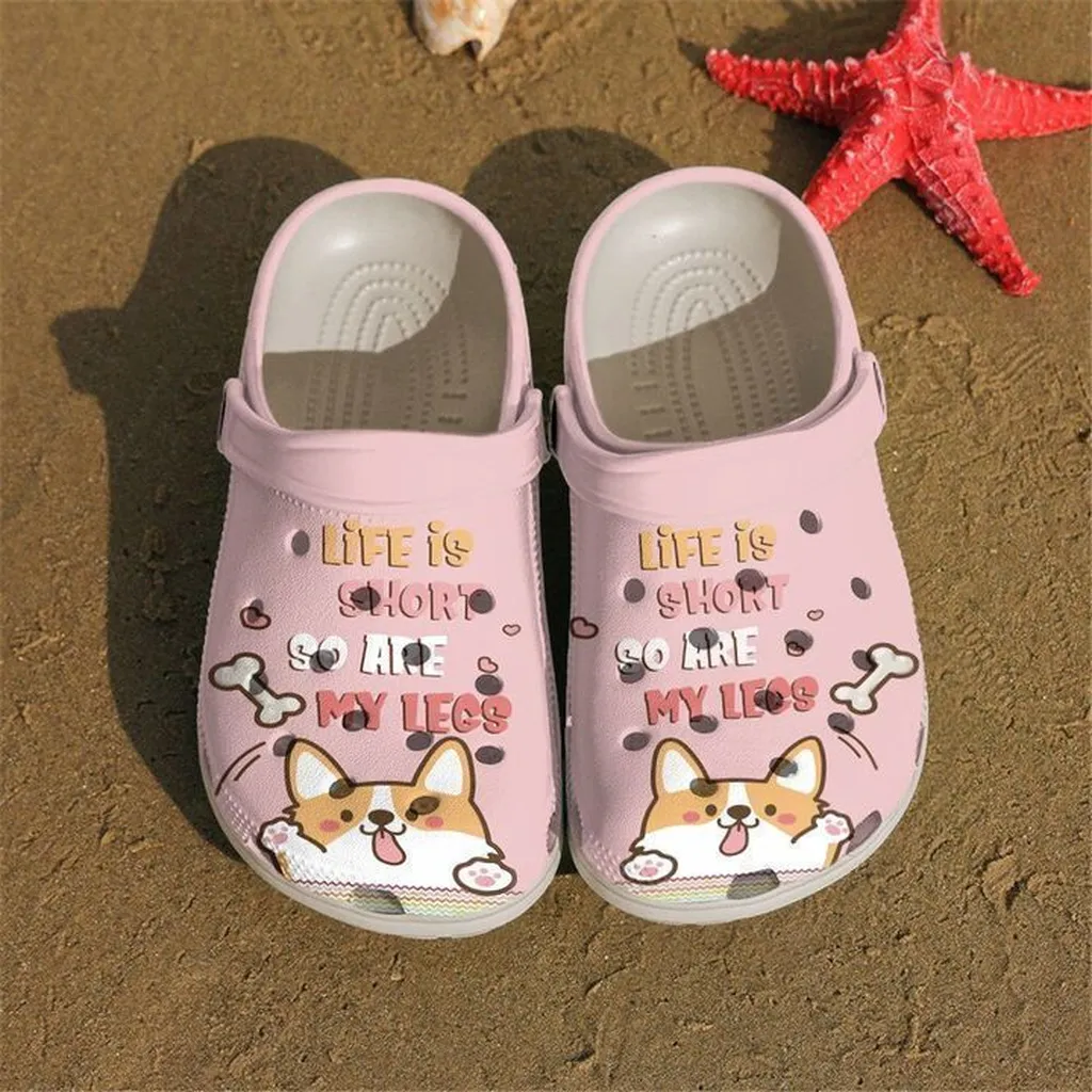 Corgi Life Is Short Crocs Classic Clogs